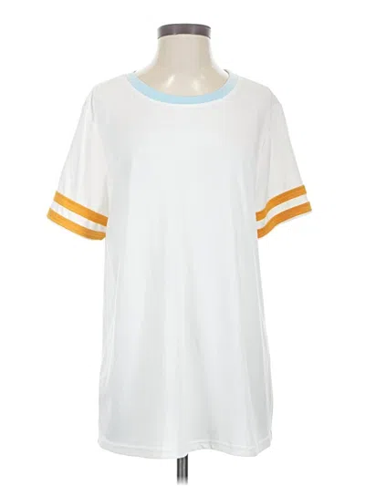 Pre-owned Unbranded Short Sleeve T-shirt In White