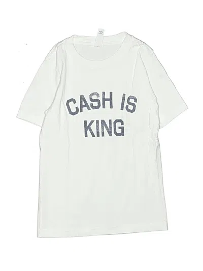 Pre-owned Unbranded Kids' Short Sleeve T-shirt In White