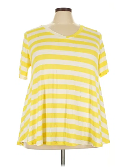 Pre-owned Unbranded Short Sleeve T-shirt In Yellow