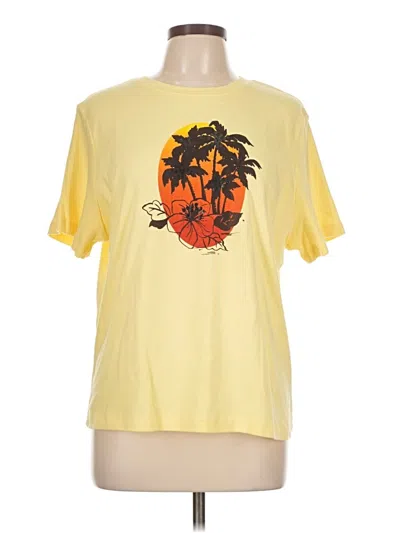 Pre-owned Unbranded Short Sleeve T-shirt In Yellow