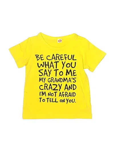 Pre-owned Unbranded Kids' Short Sleeve T-shirt In Yellow