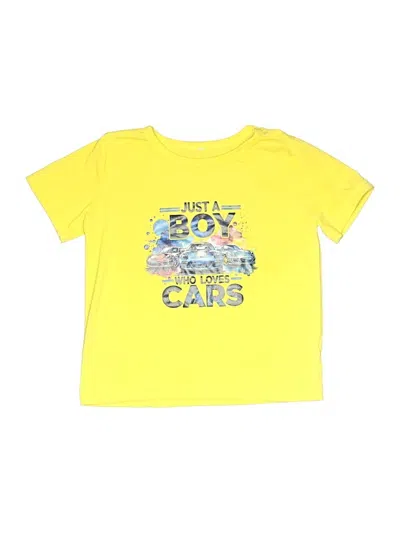 Pre-owned Unbranded Kids' Short Sleeve T-shirt In Yellow