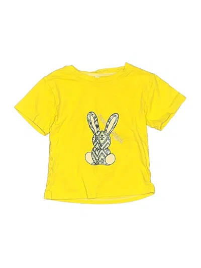 Pre-owned Unbranded Kids' Short Sleeve T-shirt In Yellow