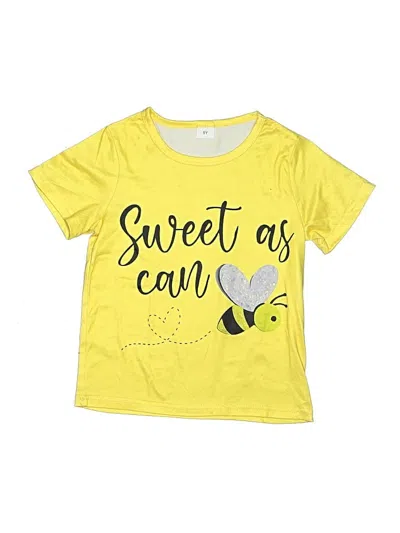 Pre-owned Unbranded Kids' Short Sleeve T-shirt In Yellow