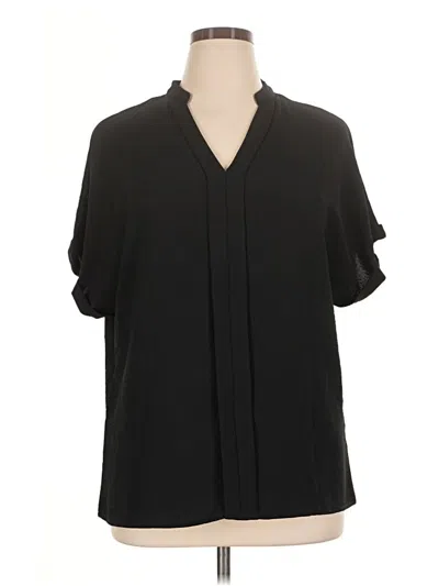 Pre-owned Unbranded Short Sleeve Turtleneck In Black