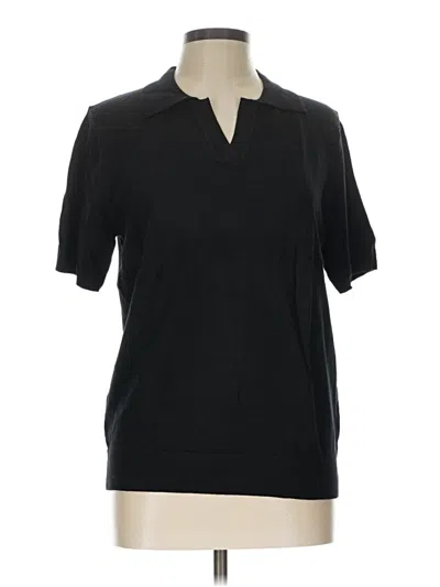 Unbranded Short Sleeve Turtleneck In Black