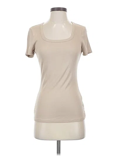 Pre-owned Unbranded Short Sleeve Turtleneck In Brown