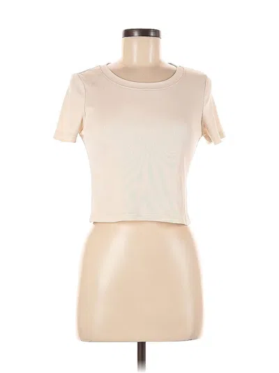 Pre-owned Unbranded Short Sleeve Turtleneck In White