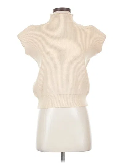 Pre-owned Unbranded Short Sleeve Turtleneck In White