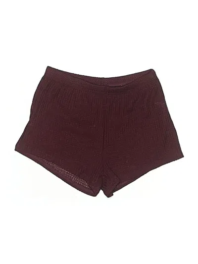 Pre-owned Unbranded Shorts In Burgundy