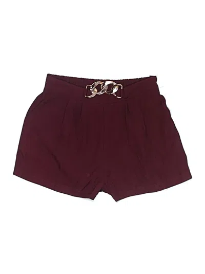 Pre-owned Unbranded Shorts In Burgundy
