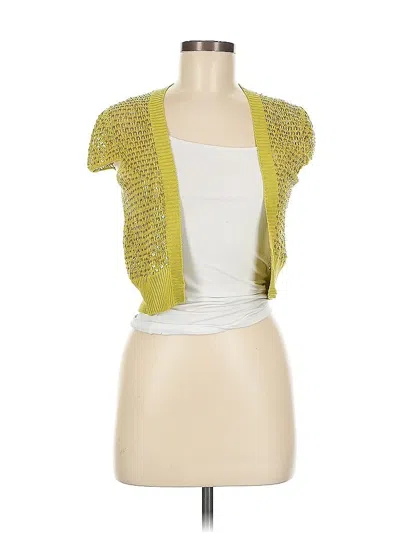 Pre-owned Unbranded Silk Cardigan Sweater In Green