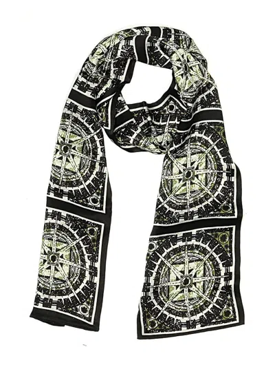 Pre-owned Unbranded Silk Scarf In Black