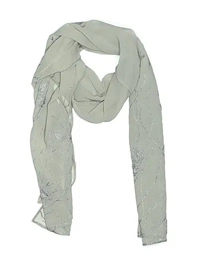 Pre-owned Unbranded Silk Scarf In Gray
