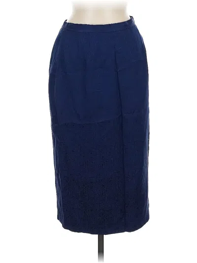 Pre-owned Unbranded Silk Skirt In Blue