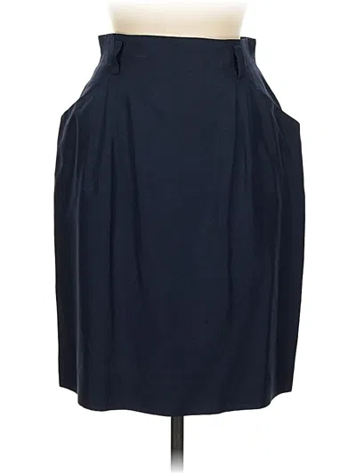 Pre-owned Unbranded Silk Skirt In Blue