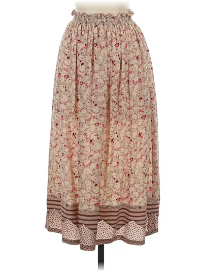Pre-owned Unbranded Silk Skirt In Brown