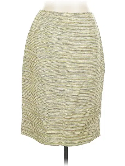 Pre-owned Unbranded Silk Skirt In Green