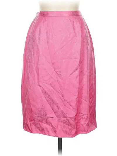 Pre-owned Unbranded Silk Skirt In Pink