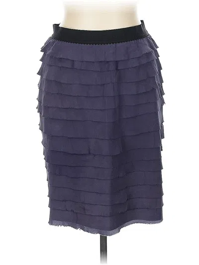 Pre-owned Unbranded Silk Skirt In Purple