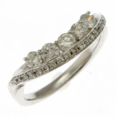 Pre-owned Unbranded Silver White Gold (18k) Band Ring ()