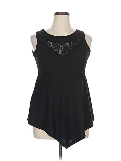 Pre-owned Unbranded Sleeveless Blouse In Black