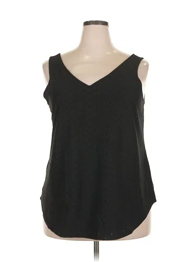 Pre-owned Unbranded Sleeveless Blouse In Black