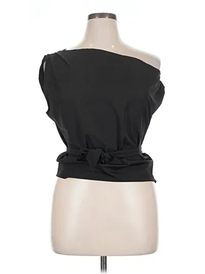 Pre-owned Unbranded Sleeveless Blouse In Black