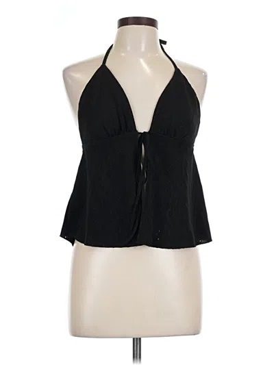 Pre-owned Unbranded Sleeveless Blouse In Black