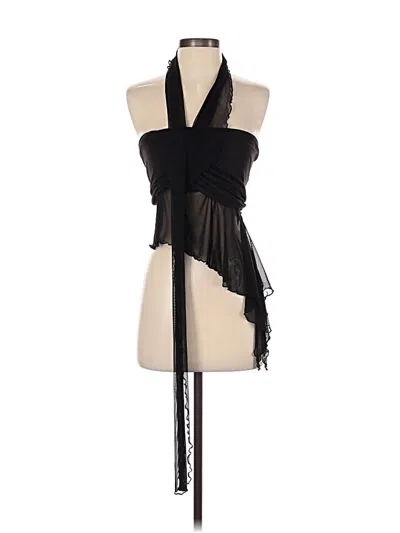 Pre-owned Unbranded Sleeveless Blouse In Black
