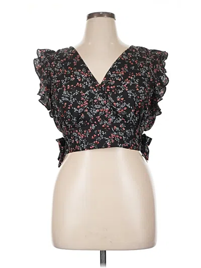 Pre-owned Unbranded Sleeveless Blouse In Black