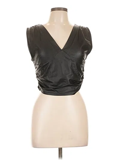 Pre-owned Unbranded Sleeveless Blouse In Black