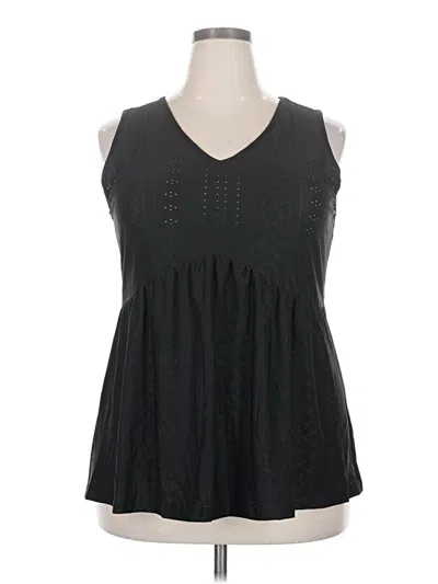 Pre-owned Unbranded Sleeveless Blouse In Black