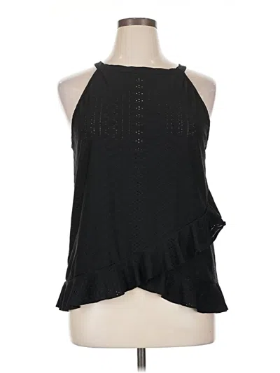 Pre-owned Unbranded Sleeveless Blouse In Black
