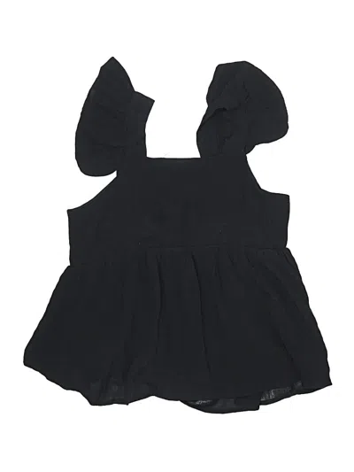 Pre-owned Unbranded Kids' Sleeveless Blouse In Black