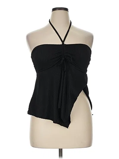 Pre-owned Unbranded Sleeveless Blouse In Black