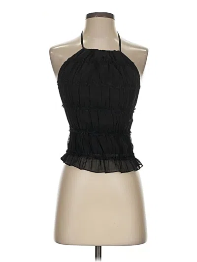 Pre-owned Unbranded Sleeveless Blouse In Black