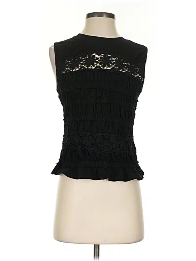 Pre-owned Unbranded Sleeveless Blouse In Black