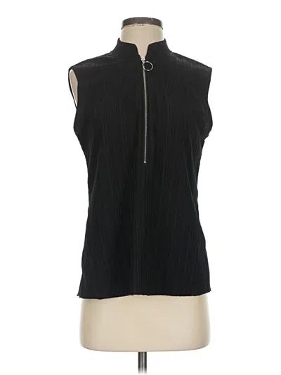 Pre-owned Unbranded Sleeveless Blouse In Black