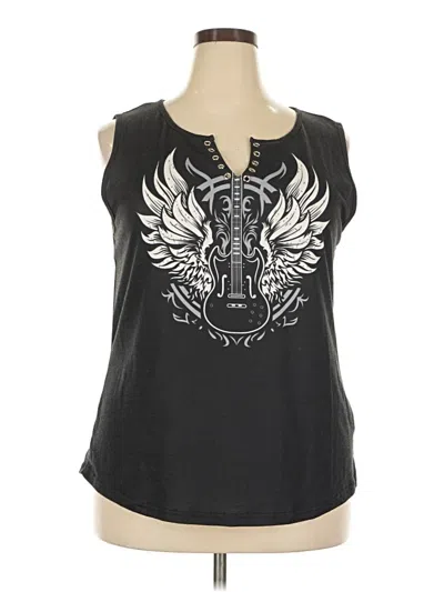 Pre-owned Unbranded Sleeveless Blouse In Black