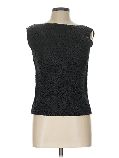 Pre-owned Unbranded Sleeveless Blouse In Black