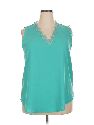 Pre-owned Unbranded Sleeveless Blouse In Blue