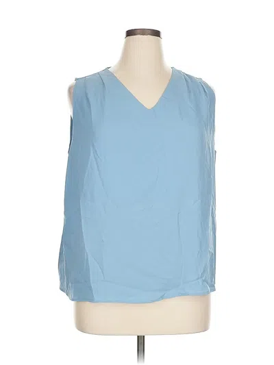 Pre-owned Unbranded Sleeveless Blouse In Blue