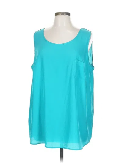 Pre-owned Unbranded Sleeveless Blouse In Blue