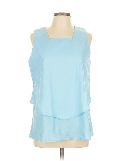 Pre-owned Unbranded Sleeveless Blouse In Blue