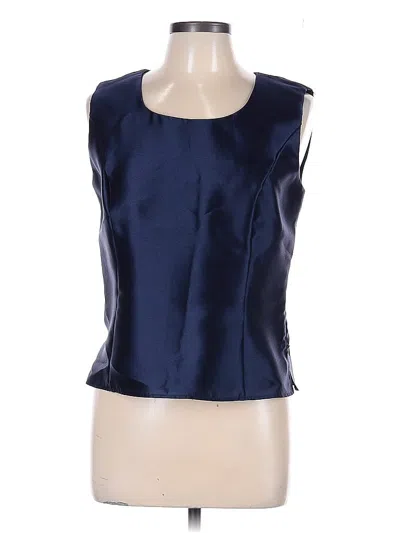 Pre-owned Unbranded Sleeveless Blouse In Blue