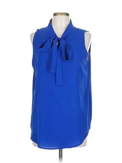 Pre-owned Unbranded Sleeveless Blouse In Blue