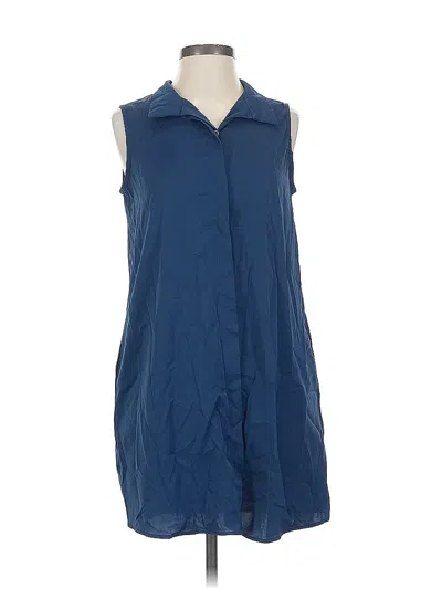 Pre-owned Unbranded Sleeveless Blouse In Blue