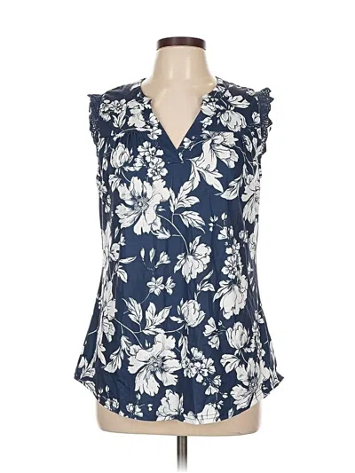 Pre-owned Unbranded Sleeveless Blouse In Blue