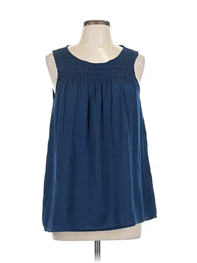 Pre-owned Unbranded Sleeveless Blouse In Blue